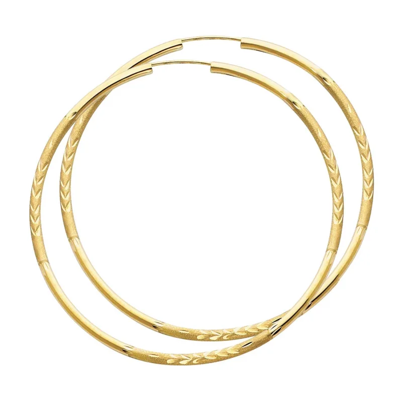 14KY 2MM BUD DC ENDLESS HOOP (60MM)