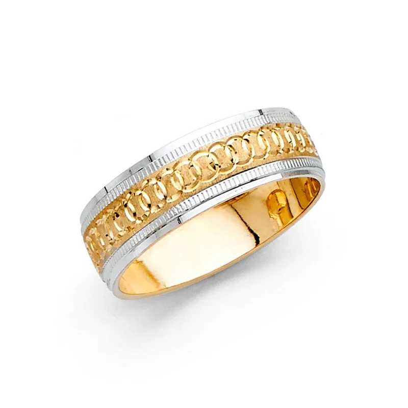 14K 2T 6MM DC WED BAND SZ 7