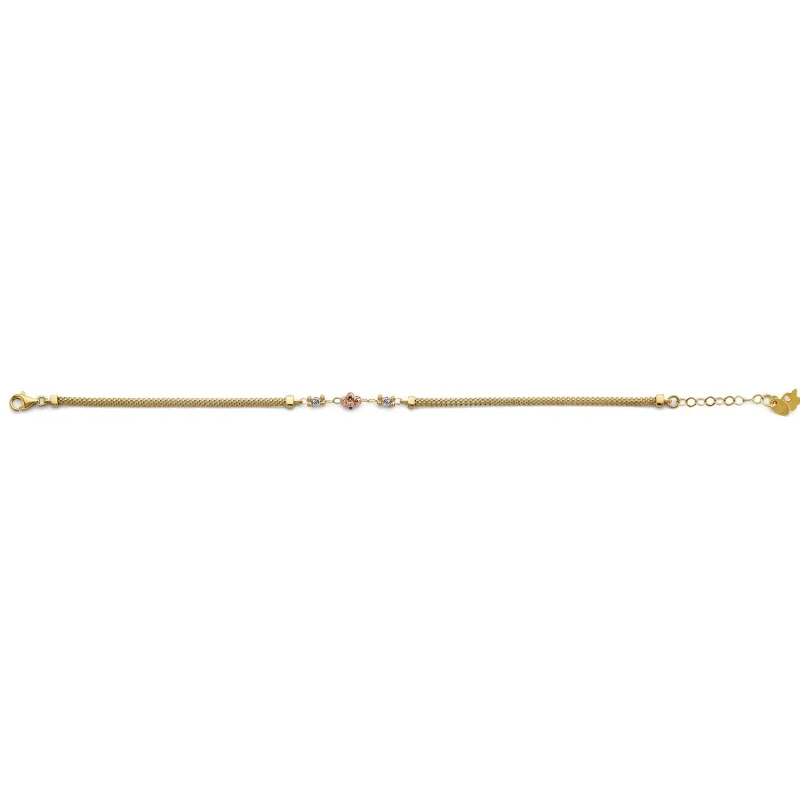 14K 3C Center Ball Bracelet