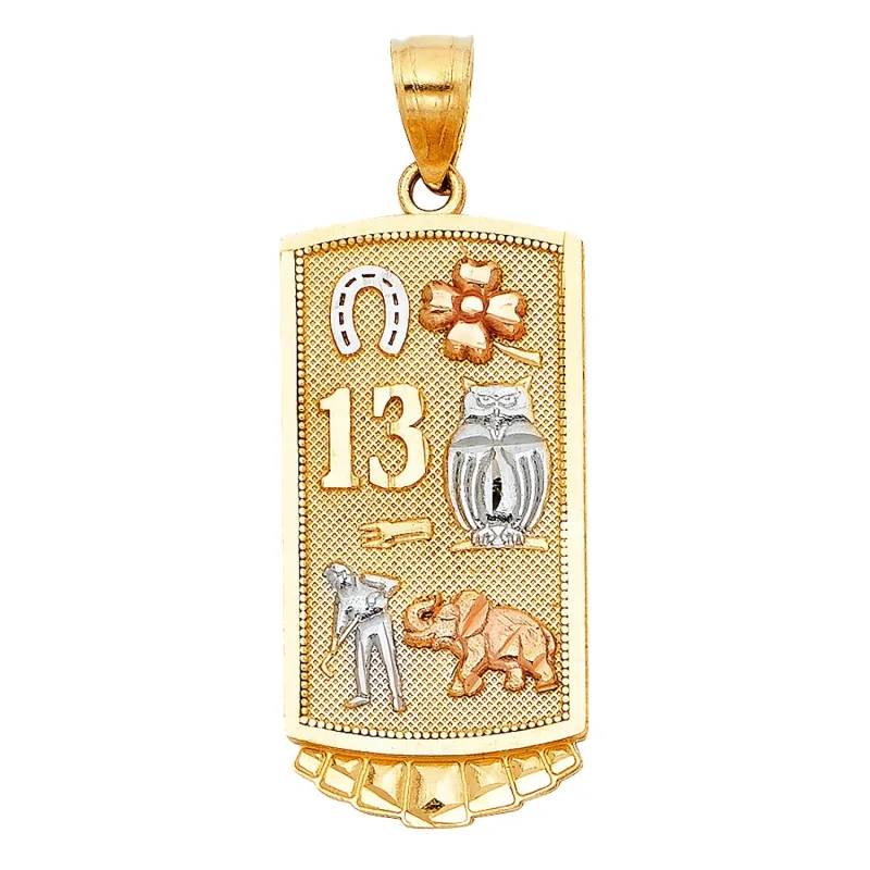 14K 3C LUCKY PENDANT