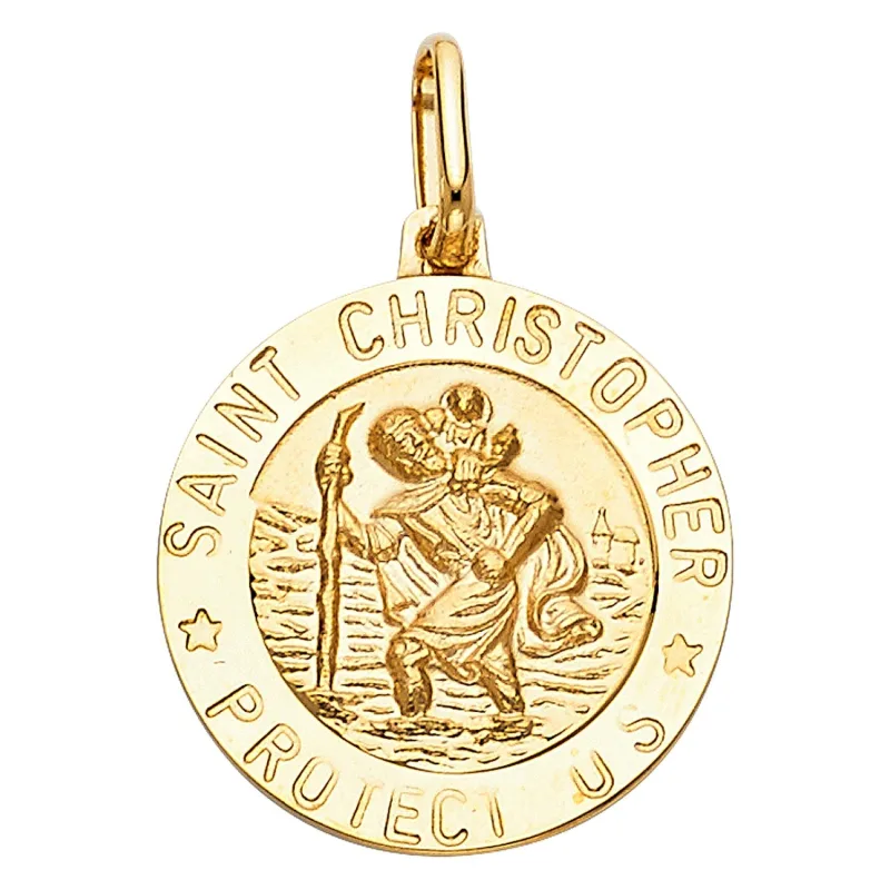14KY ST. CHRISTOPHER RND MEDAL