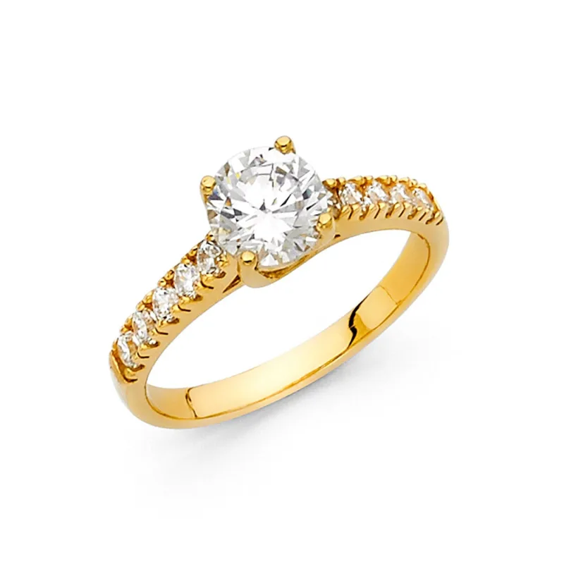 14KY CZ ENGAGEMENT RING (RG13)