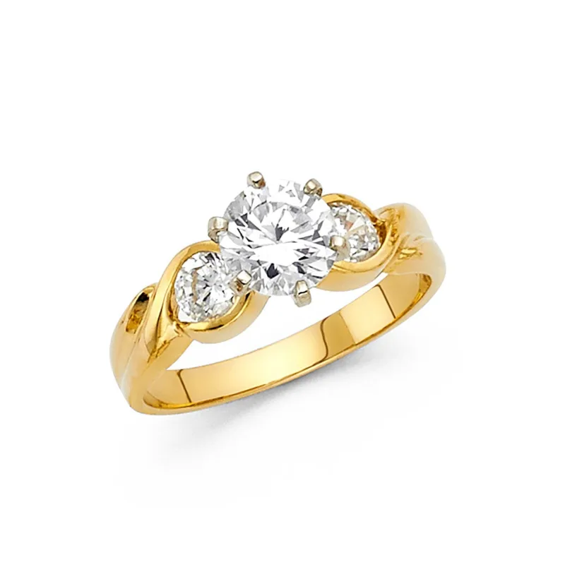 14KY CZ ENGAGEMENT RING (RG38)