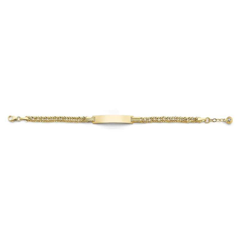 14KY CZ Baby ID Bracelet