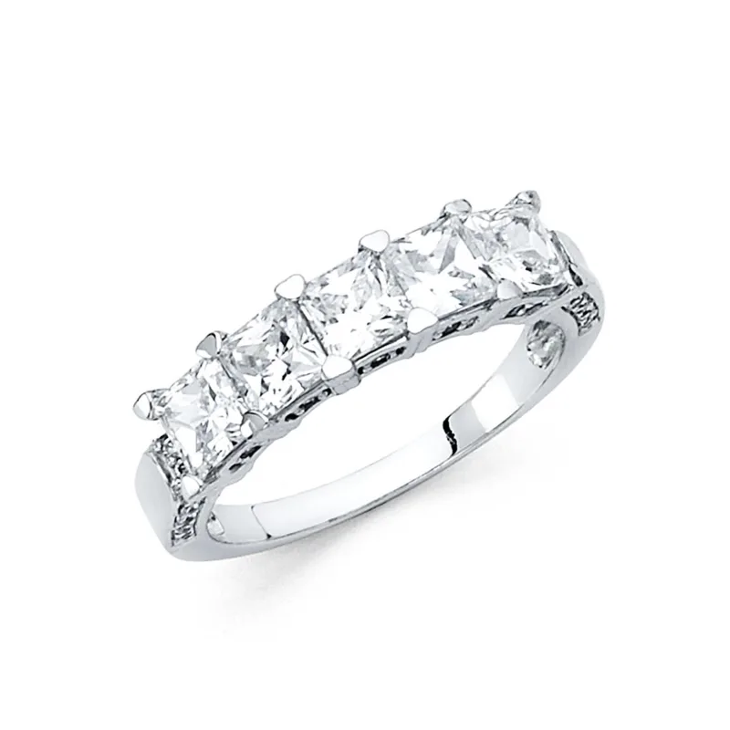 14KW CZ WEDDING BAND (RG76W)