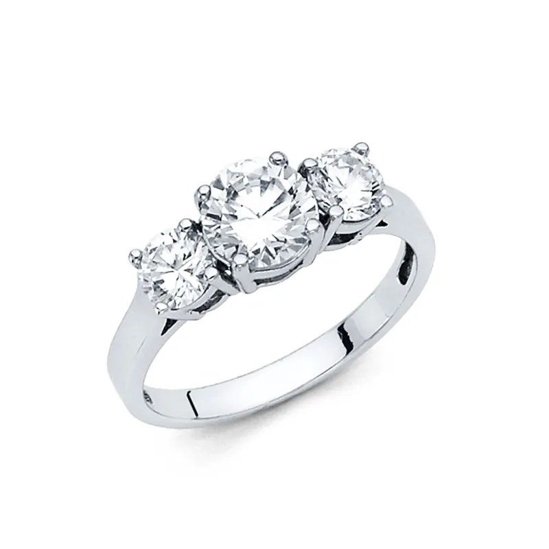14KW CZ ENGAGEMENT RING (RG34W)