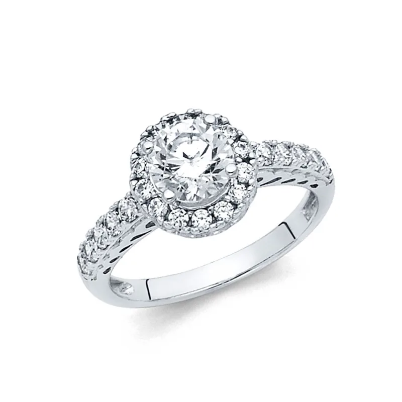 14KW CZ ENGAGEMENT RING (RG53)