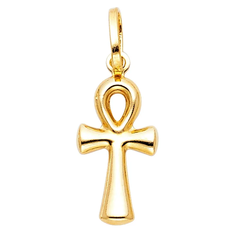 14KY ANKH CROSS PEN SMALL (10X25MM)