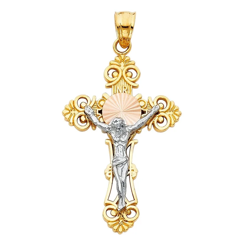 14K 3C CRUCIFIX LARGE