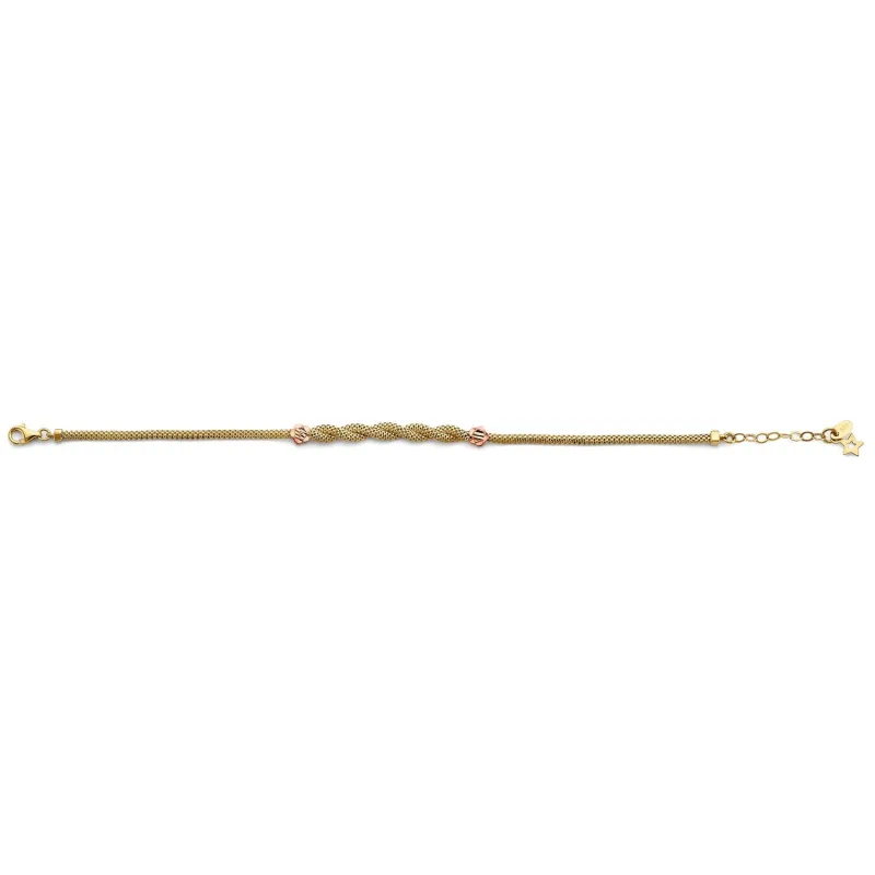 14K 2C Twisted Bracelet