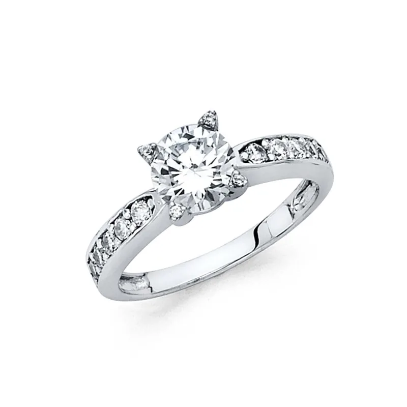 14KW CZ ENGAGEMENT RING (RG42)