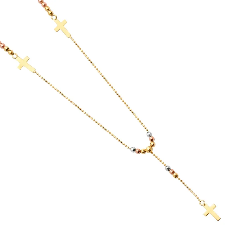 14K 3C 2.5MM BALL F-ROSARIO NECK