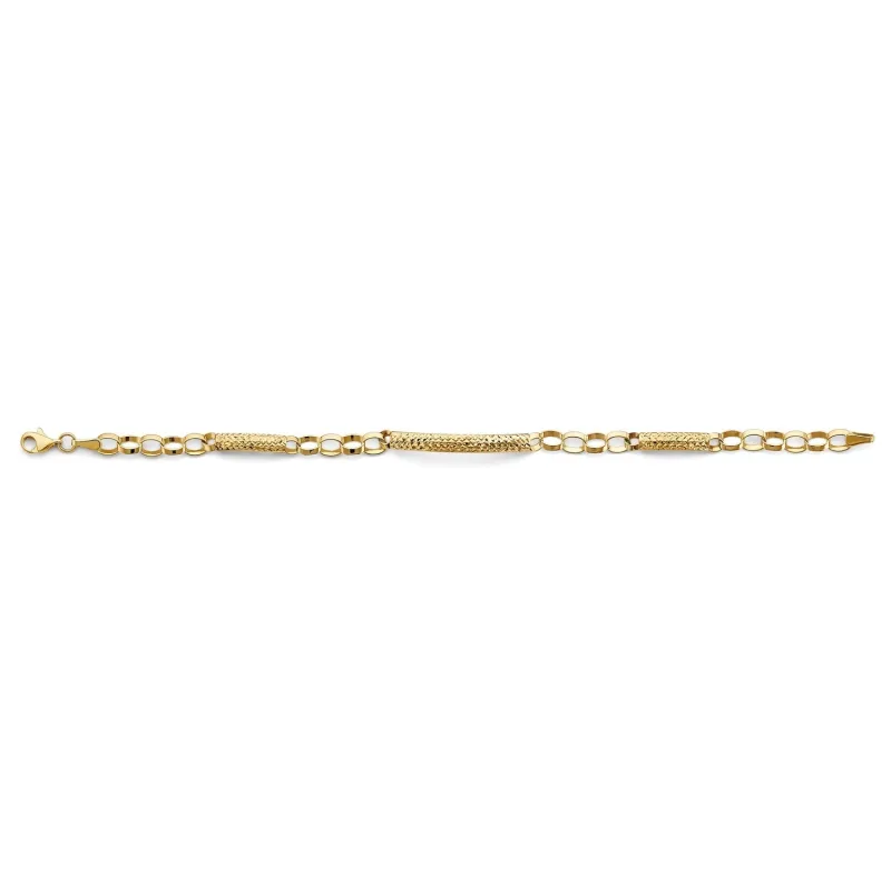 14KY Link/Bar Bracelet