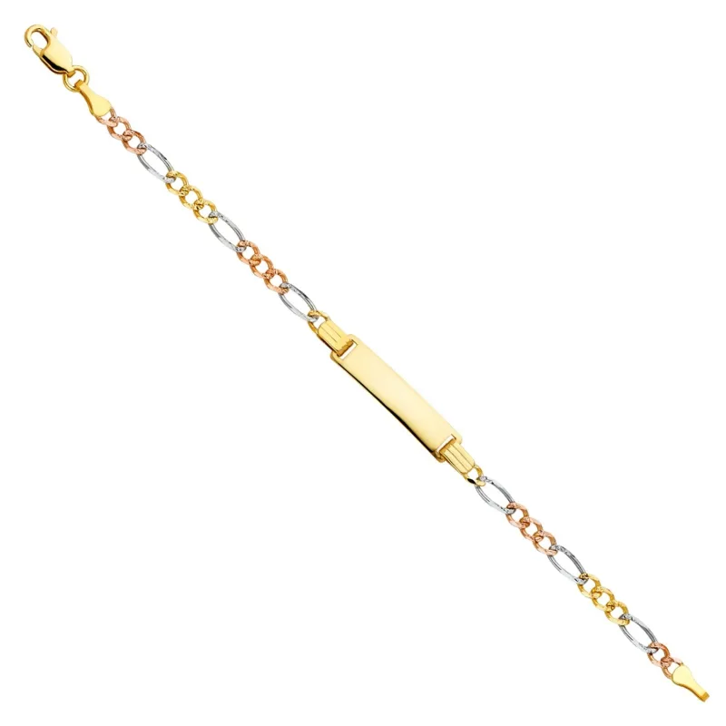 14K 080 FIG 3+1 3C BABY ID BRACELET
