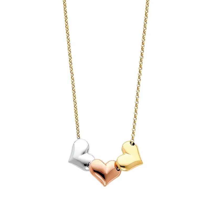 14K 3C LIGHT HANGING NECKLACE (NK69)