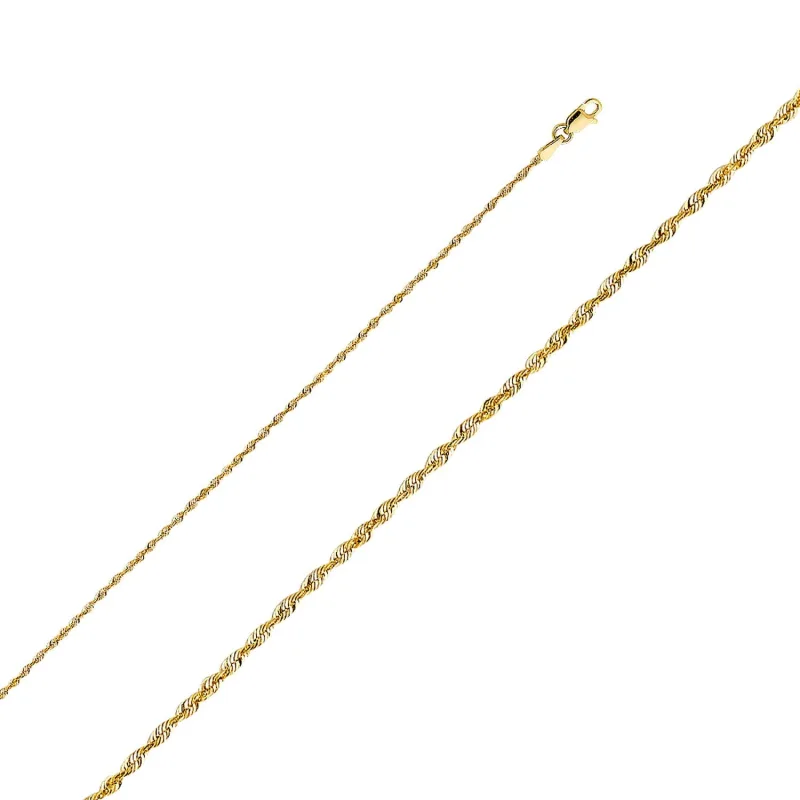 14KY 1.5MM SLD X-LIT DC ROPE CHN