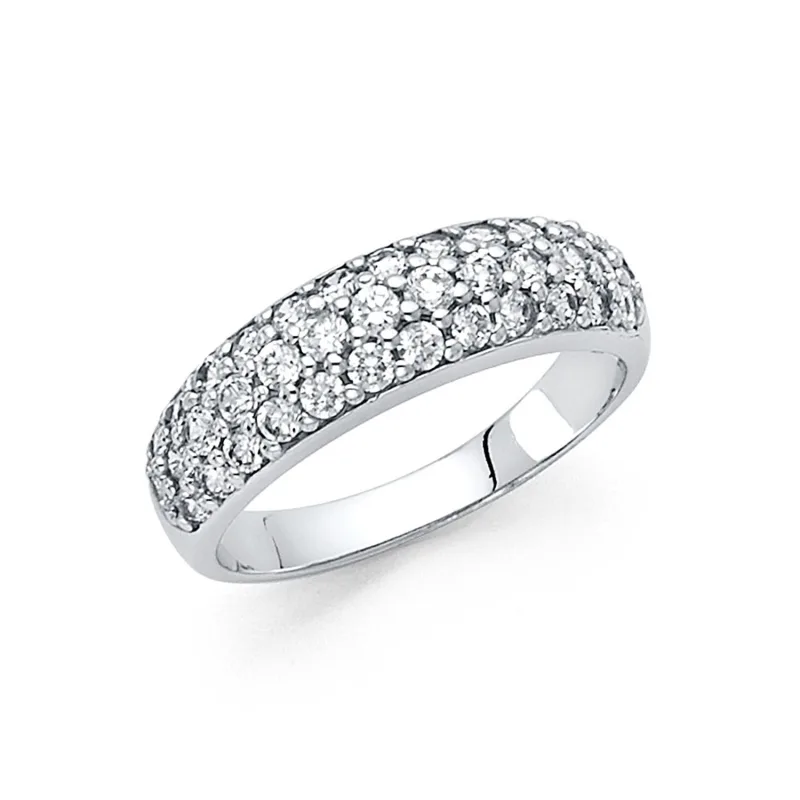 14KW CZ WEDDING BAND (RG80W)