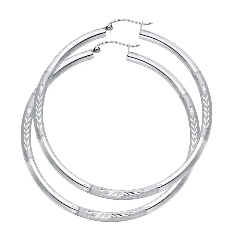 14KW 3MM BUD DC HOOP EARRING