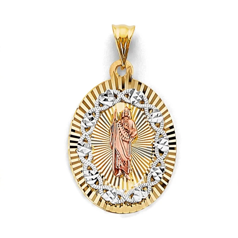 14K 3C Stamp St. Jude Pendant