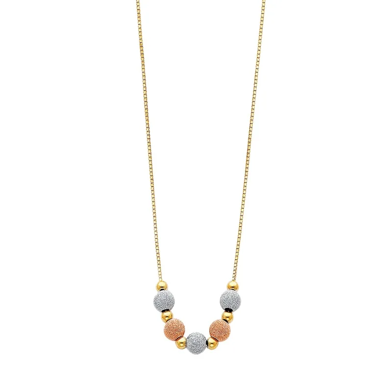 14K 3C LIGHT HANGING NECKLACE (NK71)