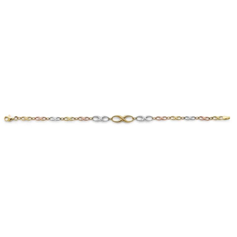 14K 3C Infiniti Bracelet