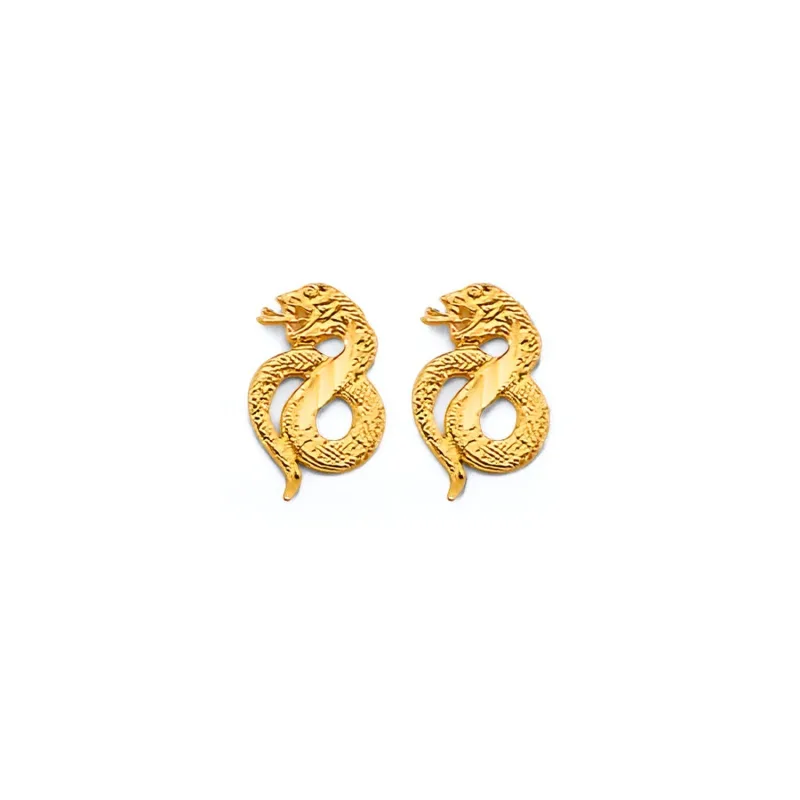 14KY Snake Push Back Earring