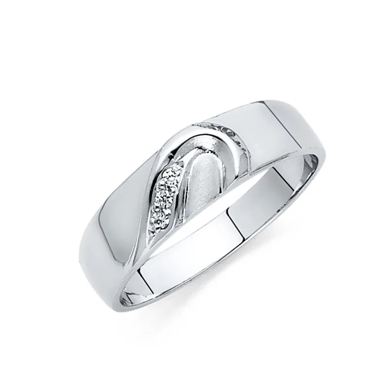 14KW CZ WEDDING BAND MEN (RG169)