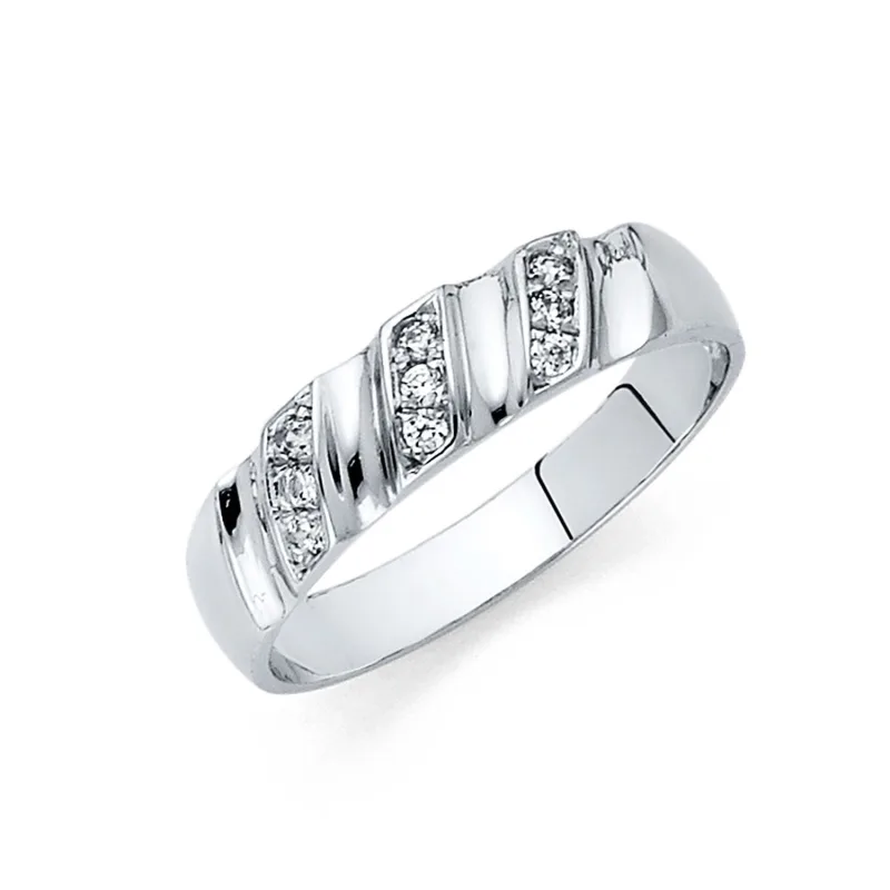 14KW CZ WEDDING BAND MEN (RG165)