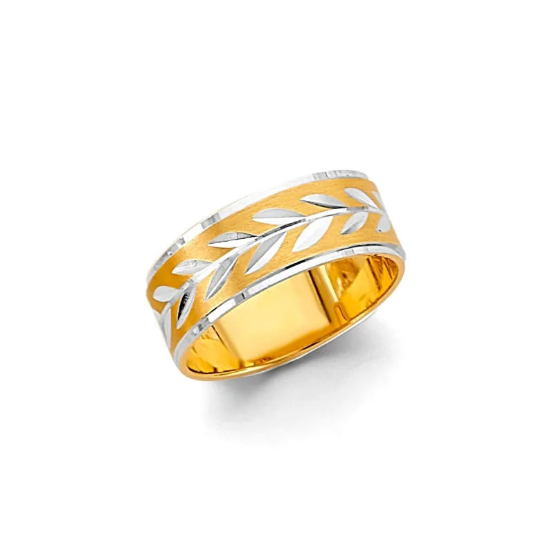 14K 2T 6MM DC Tapered Wed Band Sz 7