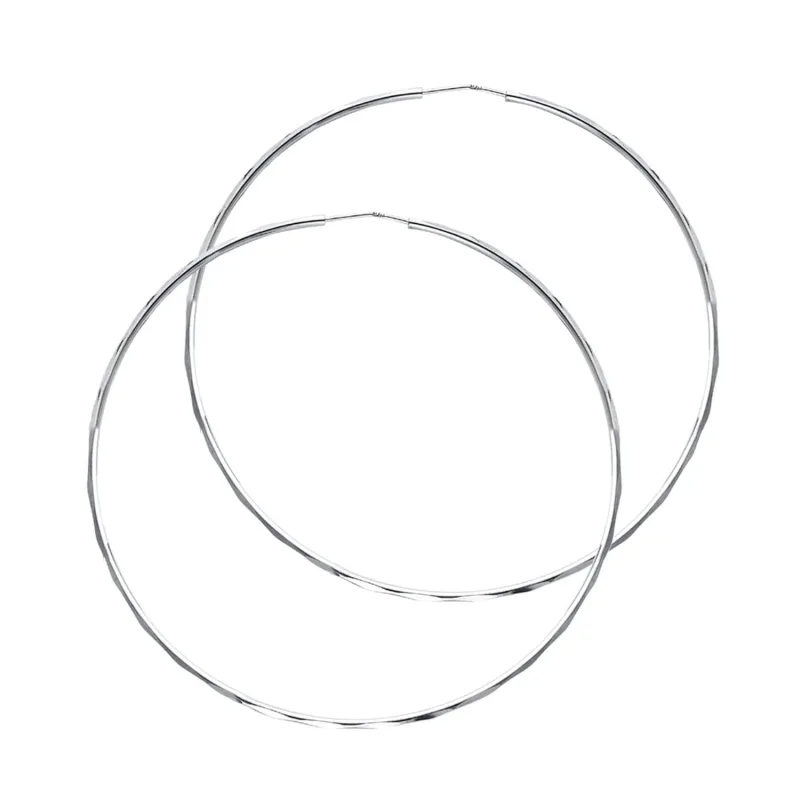 14KW 1.5MM FACETED RD TB HOOP (55MM)