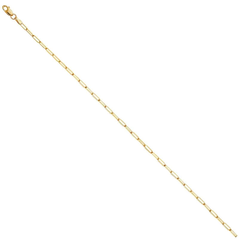 14KY 2.0mm Solid Square Paperclip Chain