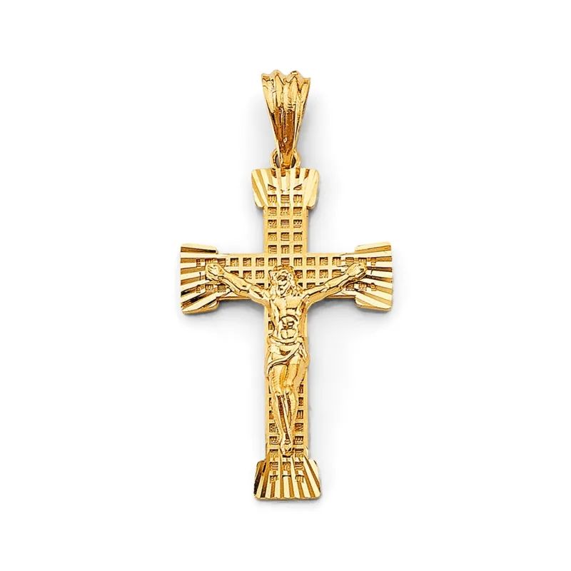 14KY Fancy Crucifix Cross Pendant