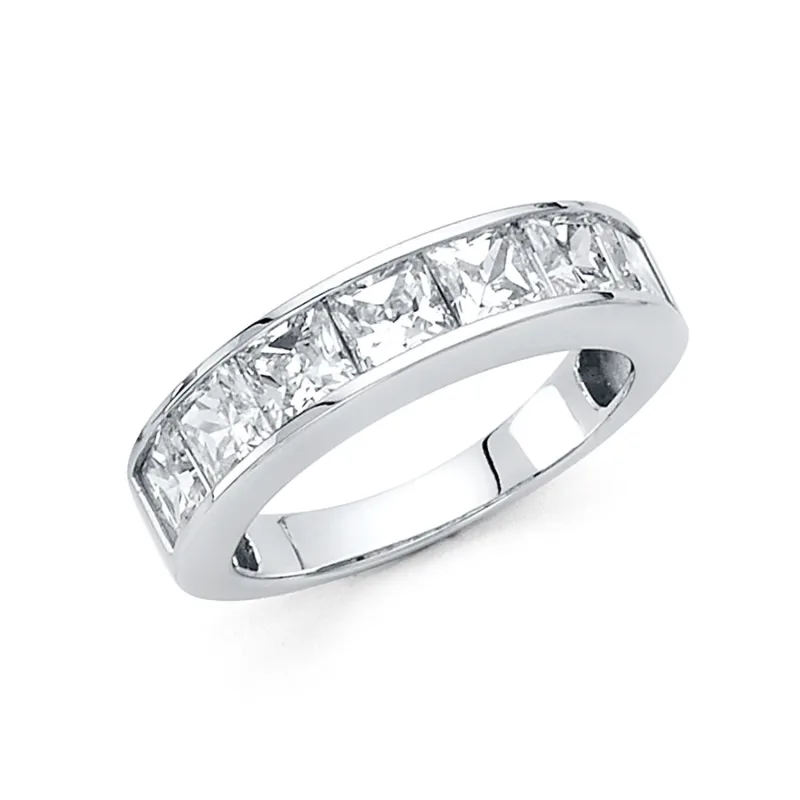 14KW CZ LADIES WED BAND