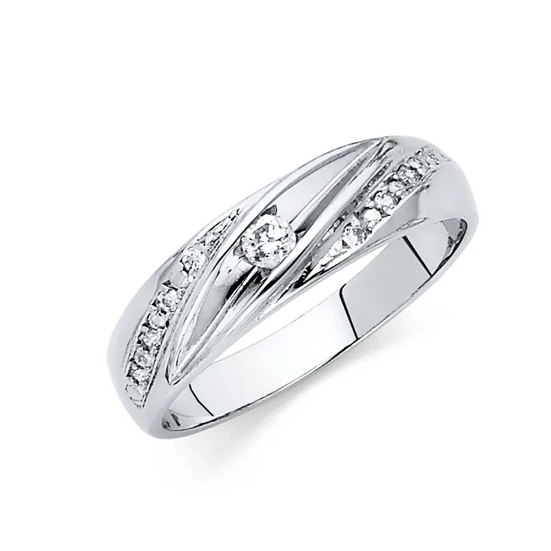 14KW CZ WEDDING BAND MEN (RG167)