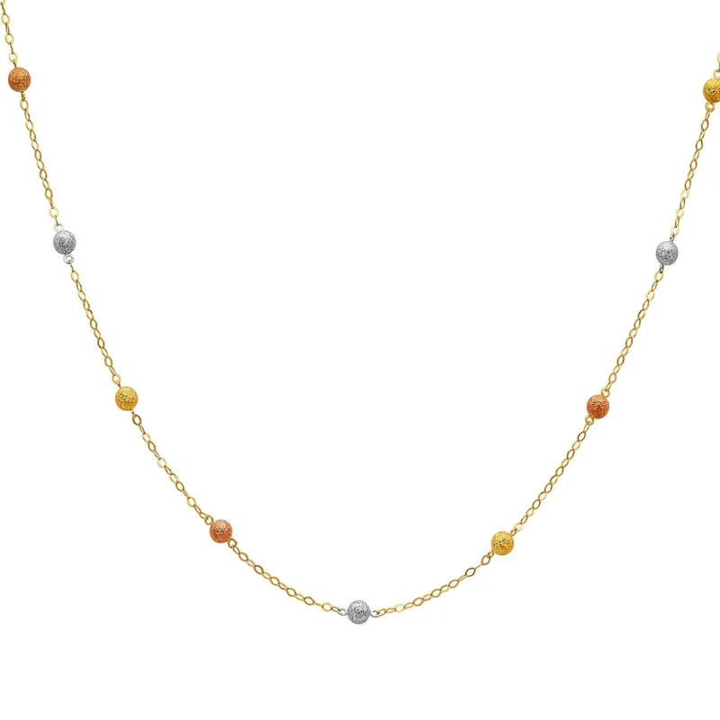 14K 3C FANCY NECKLACE (NK37)