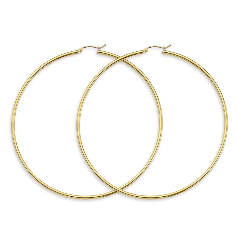 14KY 2mm Big RD Tube Polish Hoop