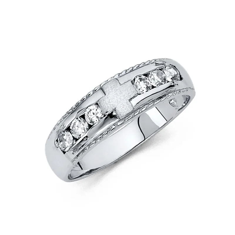 14KW CZ WEDDING BAND MEN (RG173)