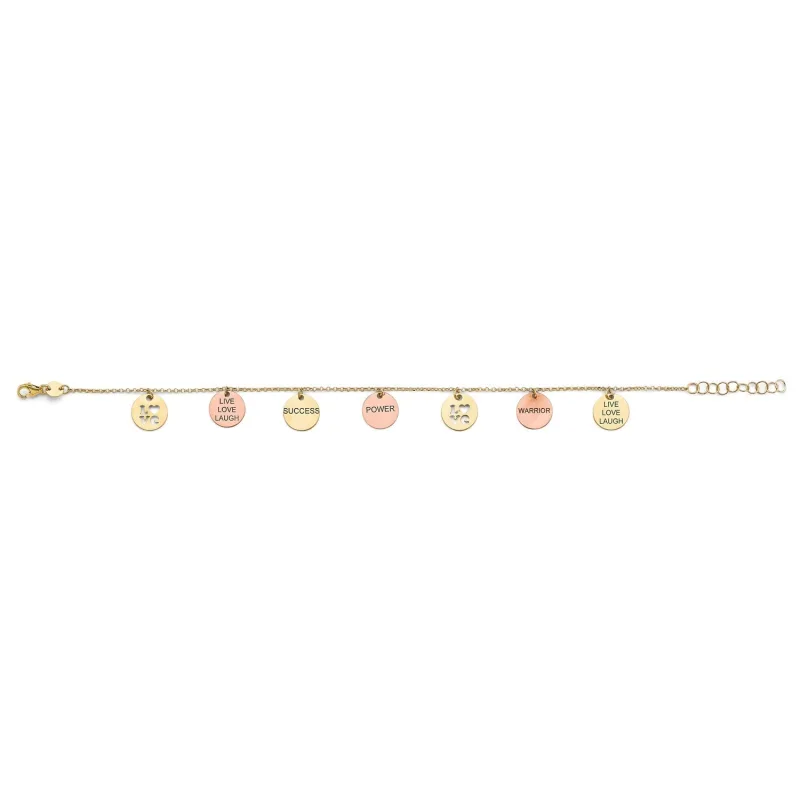 14K 3C Charm Bracelet