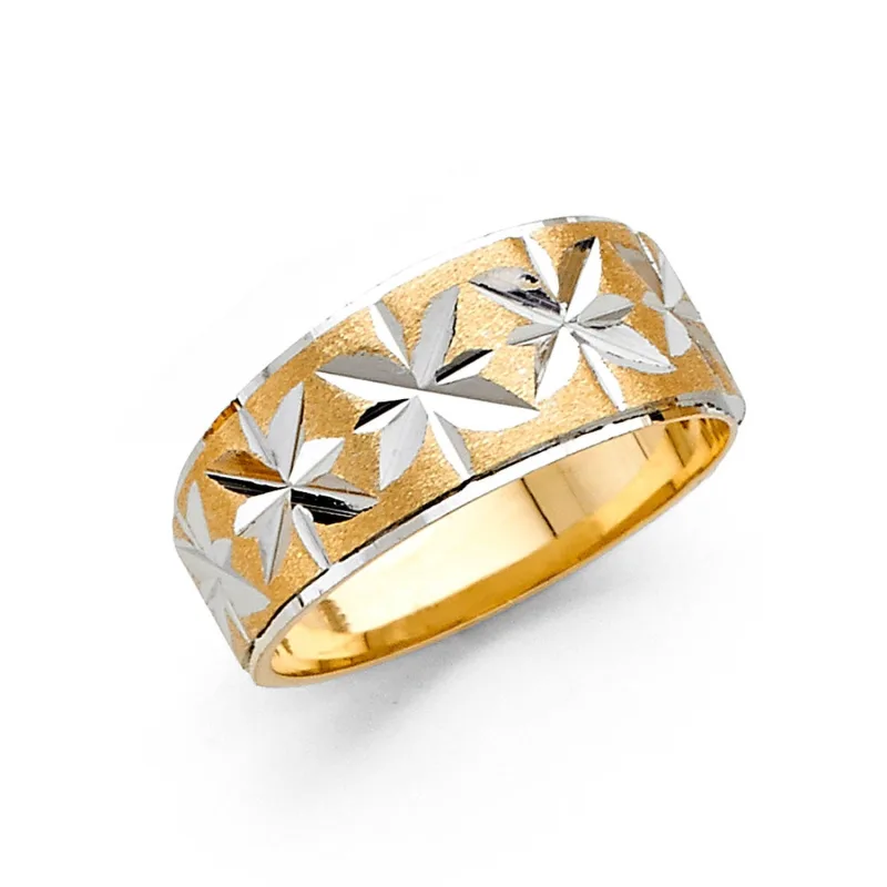 14K 2T 8MM DC TAPERED WED BD SZ 7