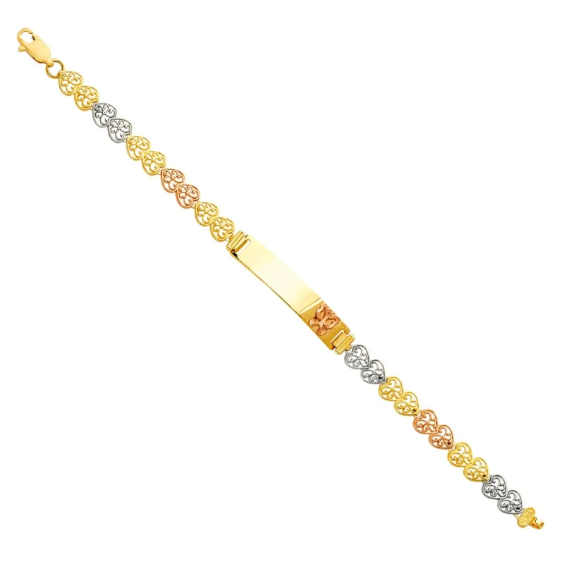 14K 3C HRT LINK B-FLY B-ID BRACELET