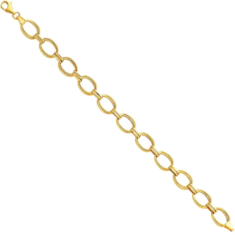 14KY LIGHT FANCY HOLLOW BRACELET