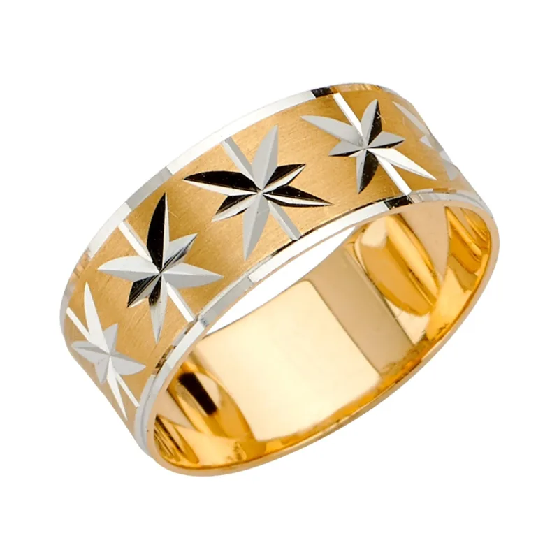 14K 2T 8MM DC TAPERED WED BD SZ 10