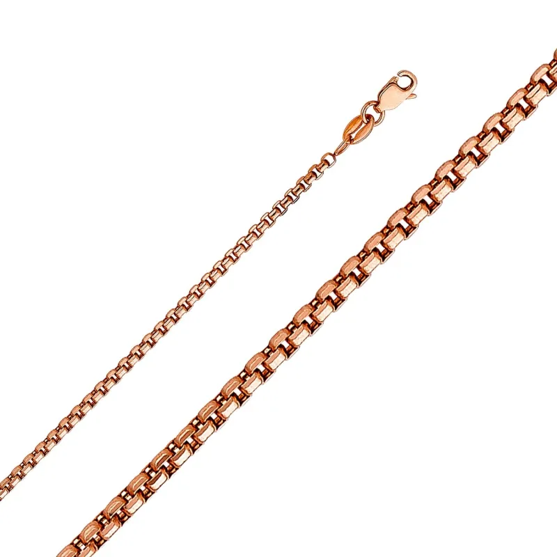14K Pink Hol Half Rd Box 036x100