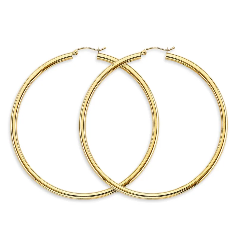 14KY 3mm Big RD Tube Polish Hoop