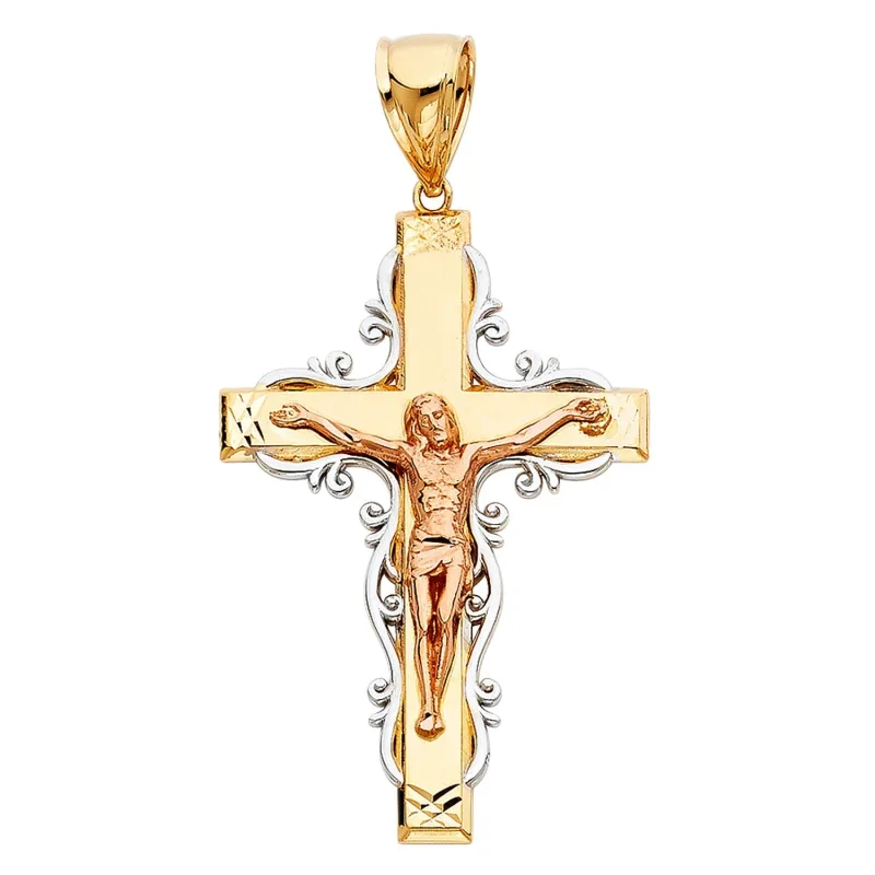 14K 3C CRUCIFIX PENDANT