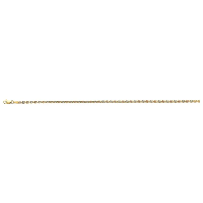 14K 3C 2.3mm Flat Valentino Star DC