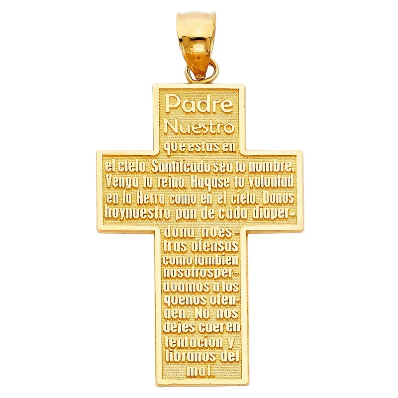 14KY PADRE NUESTRO CROSS PENDANT