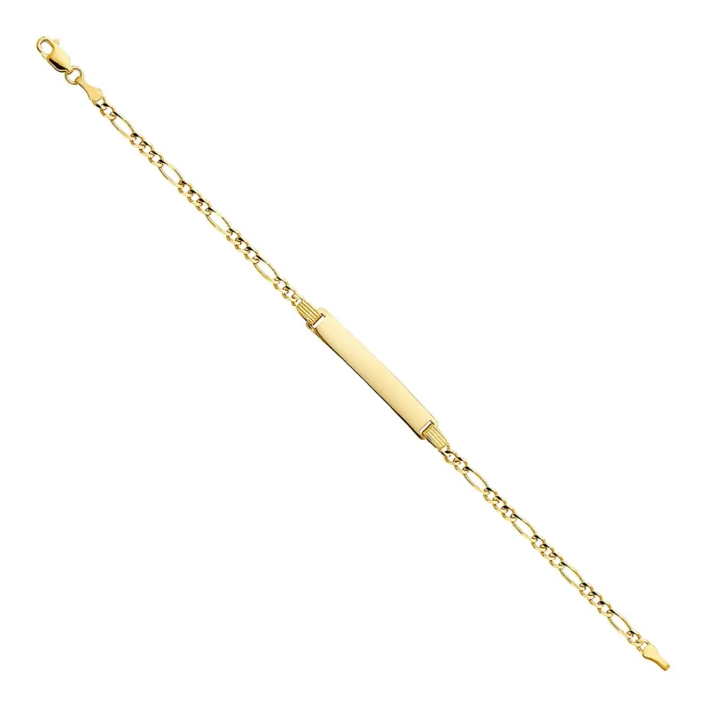 14KY 080 FIGARO 3+1 ID BRACELET
