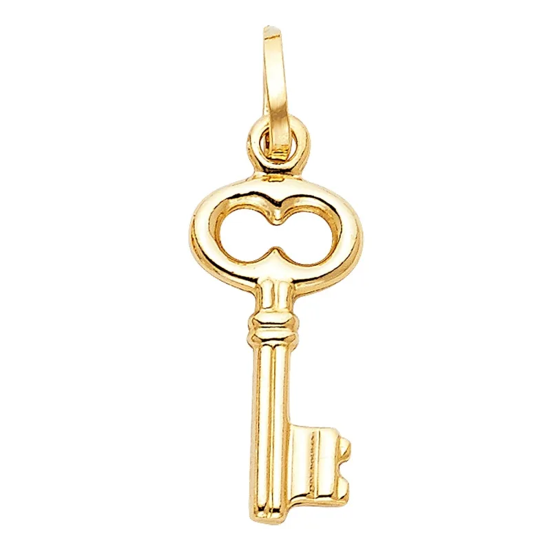 14KY HOLLOW KEY PENDANT (PT463)