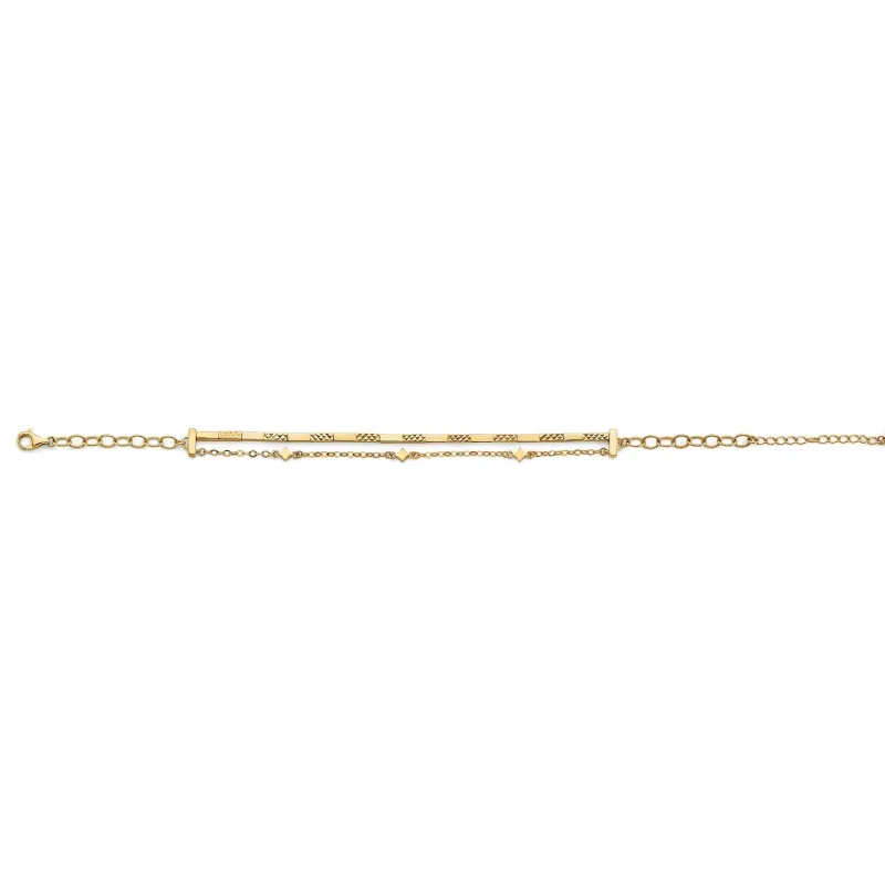 14KY 2 Line Bracelet